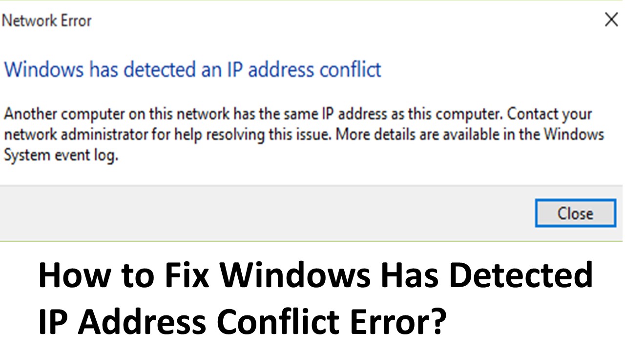 Windows Has Detected an IP Address Conflict terbaru