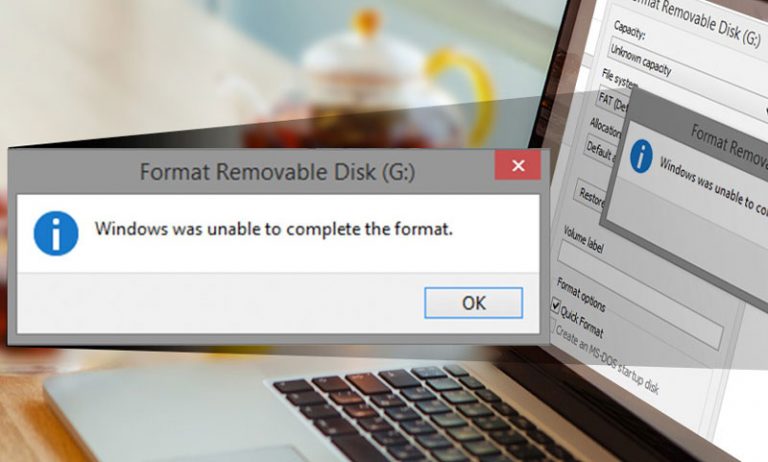 unable format windows