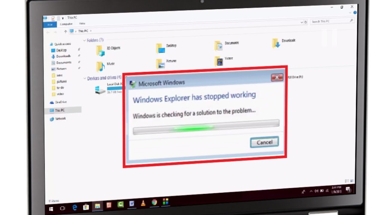 Windows Explorer Has Stopped Working di Windows 10 terbaru