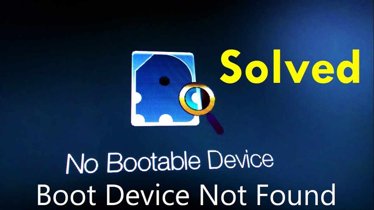 No Bootable Device di Windows 10