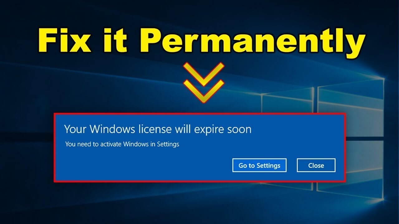 Windows License Will Expire Soon di Windows 10
