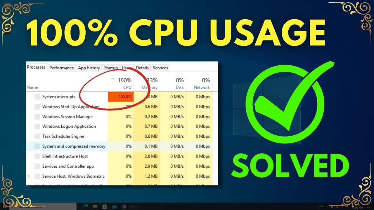 CPU Usage 100% di Windows 10