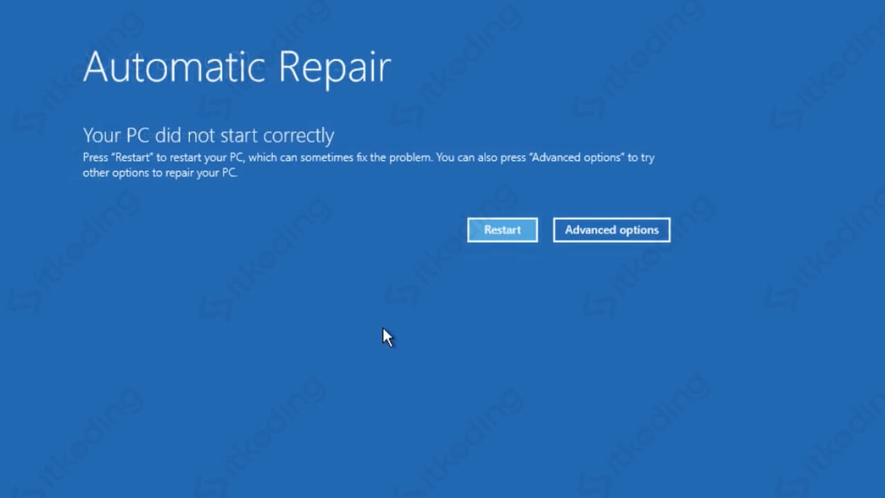 Startup Repair di Windows 10