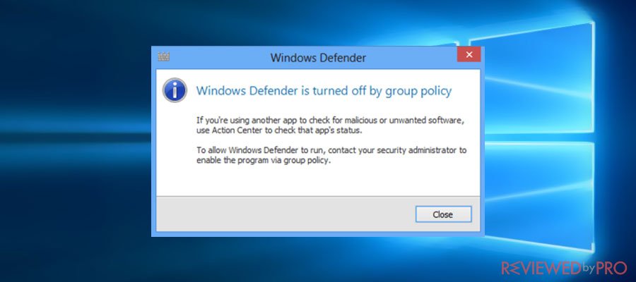 Windows Defender This Program Is Blocked by Group Policy terbaru