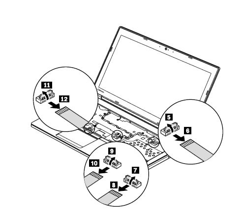 Langkah-langkah pelepasan dan pemasangan unit bezel keyboard - Think Pad  L560 - Lenovo Support ZA